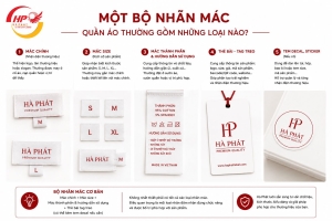 Một bộ nhãn mác quần áo thường gồm những loại nào?
