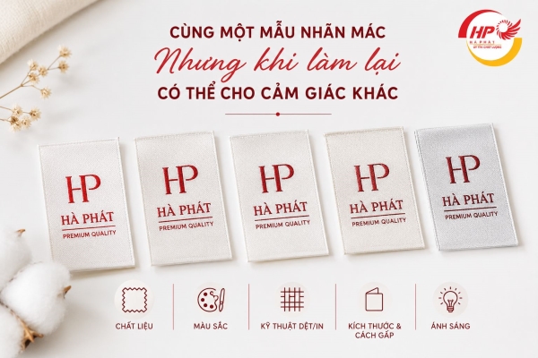 Vì sao cùng một mẫu nhãn mác nhưng khi làm lại có thể cho cảm giác khác?